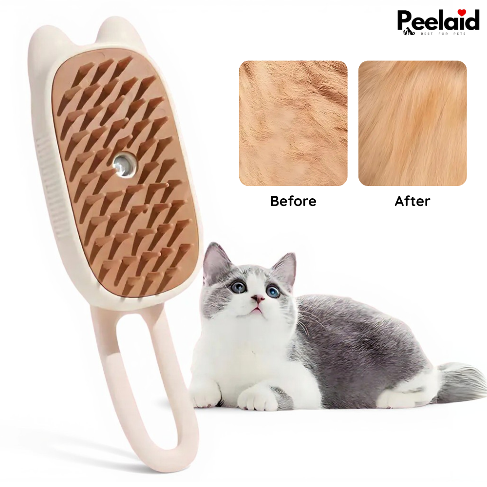 Steam Pet Grooming Brush – Hair Removal Tool