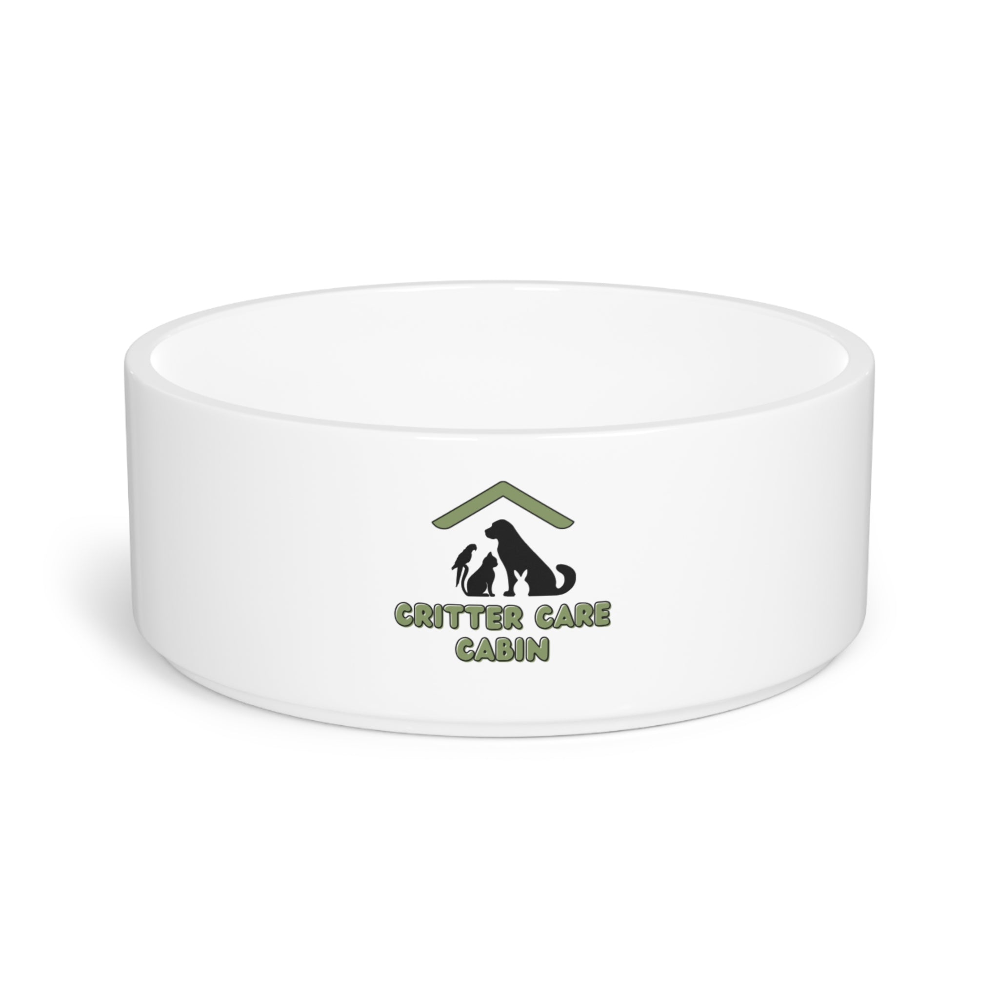 Ceramic Pet Bowl — Critter Care Cabin Logo Dog & Cat Feeder