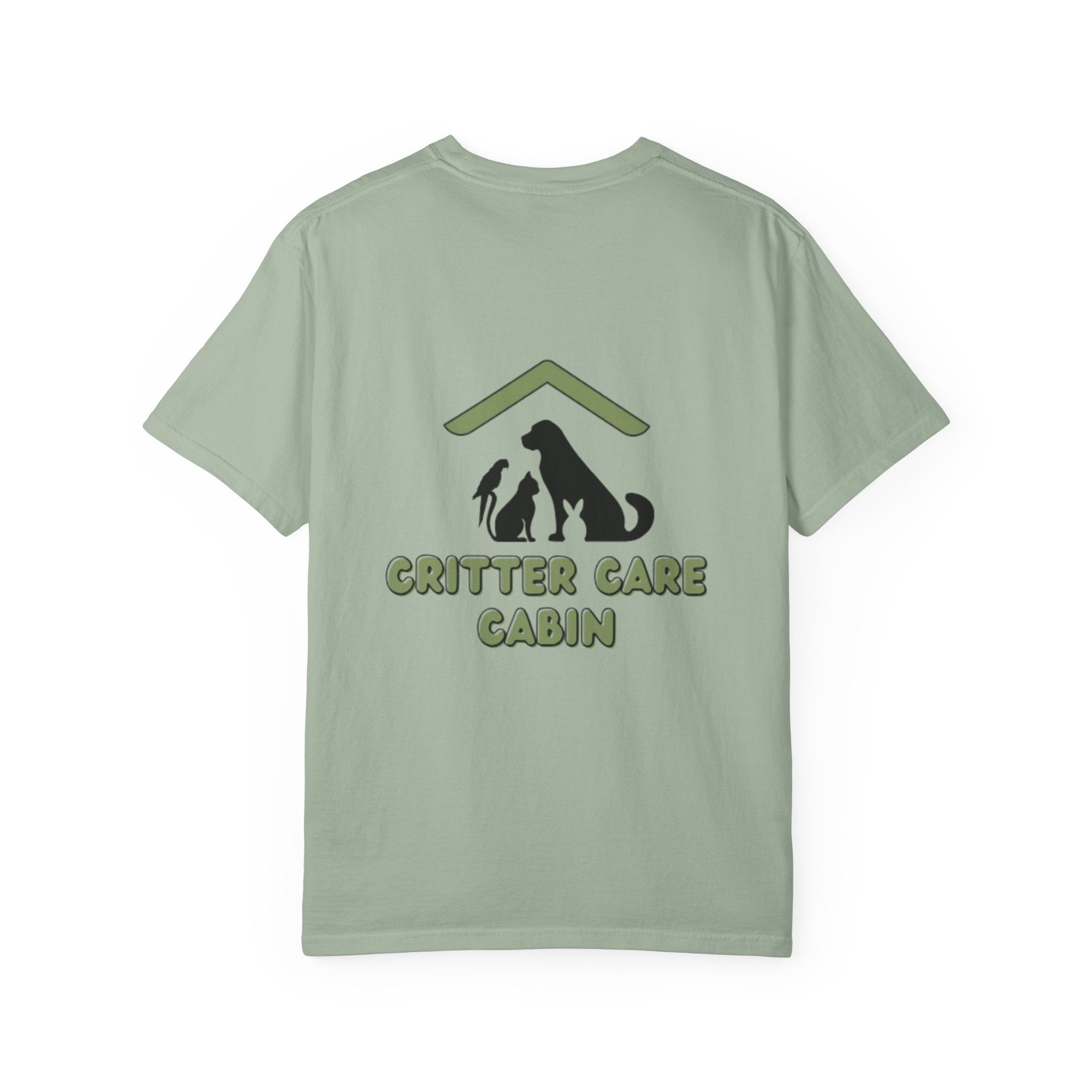 Critter Care Cabin T-Shirt — Pet Sitting & Animal Rescue Logo Tee