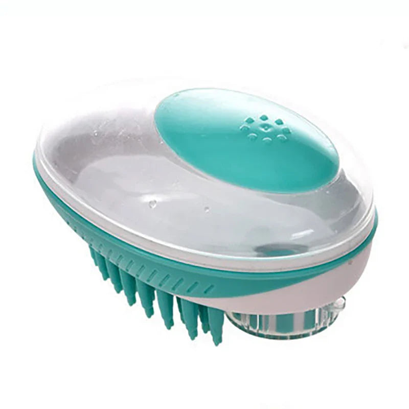 2-in-1 Pet Bath Brush – Silicone Grooming & Massage Comb