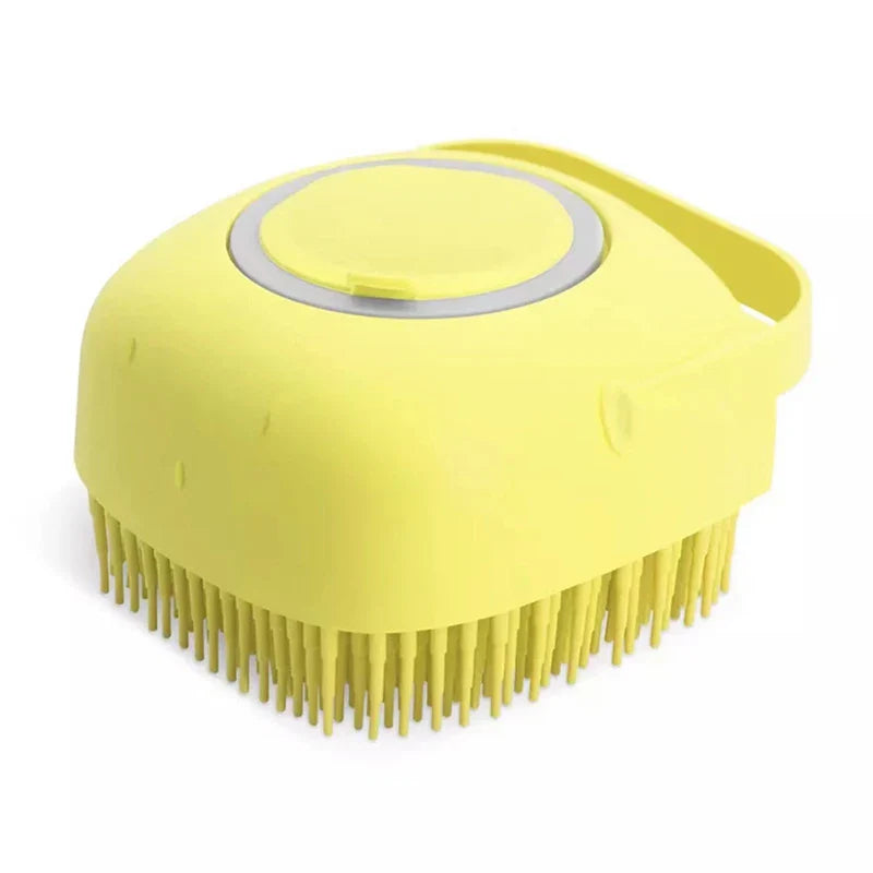 2-in-1 Pet Bath Brush – Silicone Grooming & Massage Comb