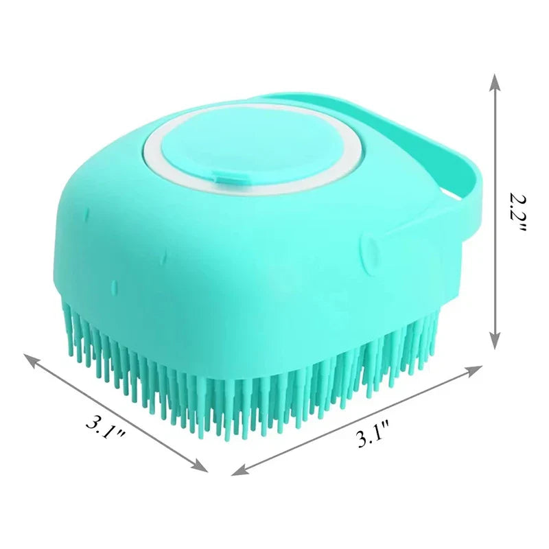 2-in-1 Pet Bath Brush – Silicone Grooming & Massage Comb