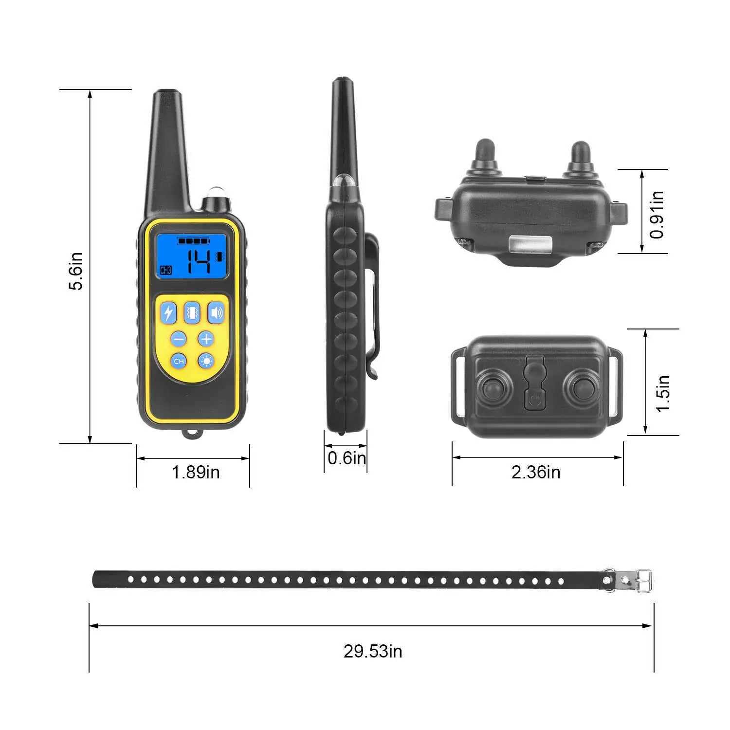 2700FT Remote Dog Shock Collar – Waterproof Rechargeable Trainer