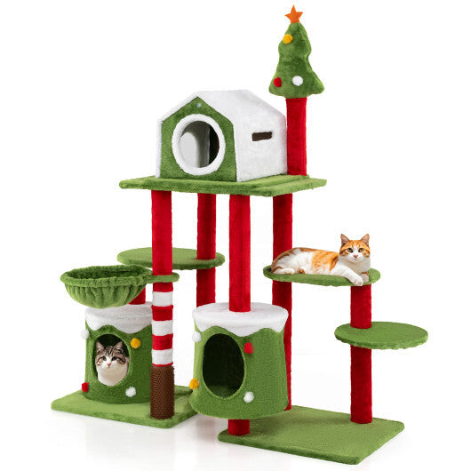 58" Cat Tree Tower – Multi-Level Climbing & Condos