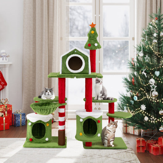 58" Cat Tree Tower – Multi-Level Climbing & Condos