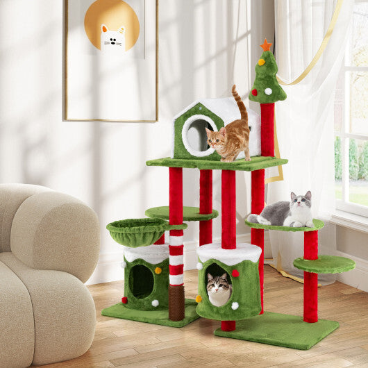 58" Cat Tree Tower – Multi-Level Climbing & Condos