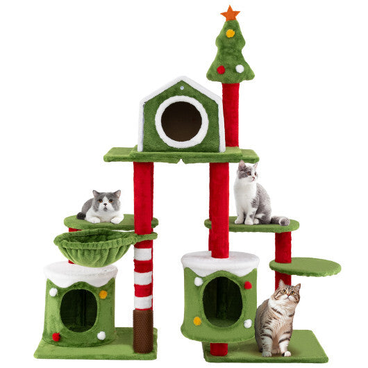 58" Cat Tree Tower – Multi-Level Climbing & Condos