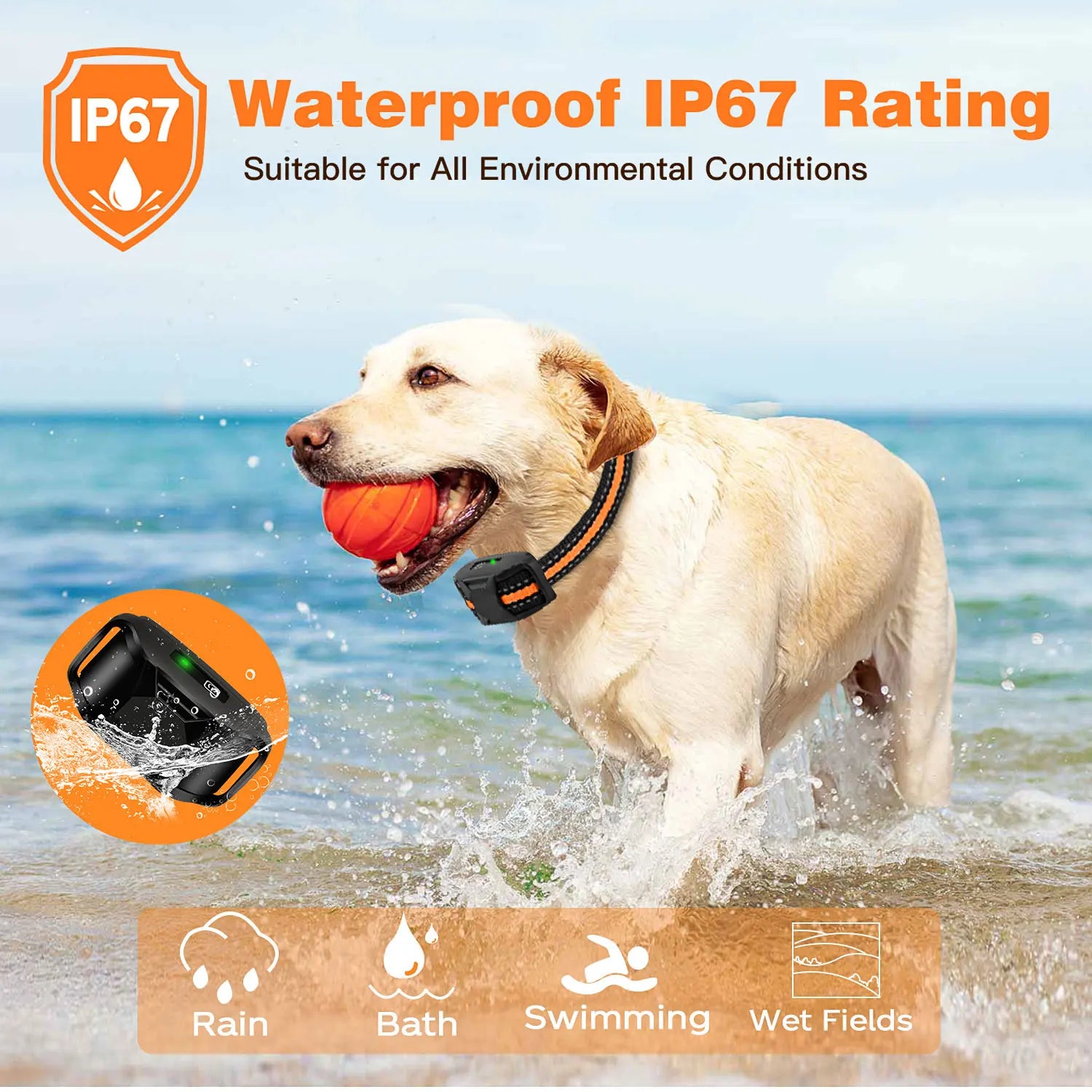 3300FT Electric Dog Training Collar – Waterproof Shock & Vibration Trainer