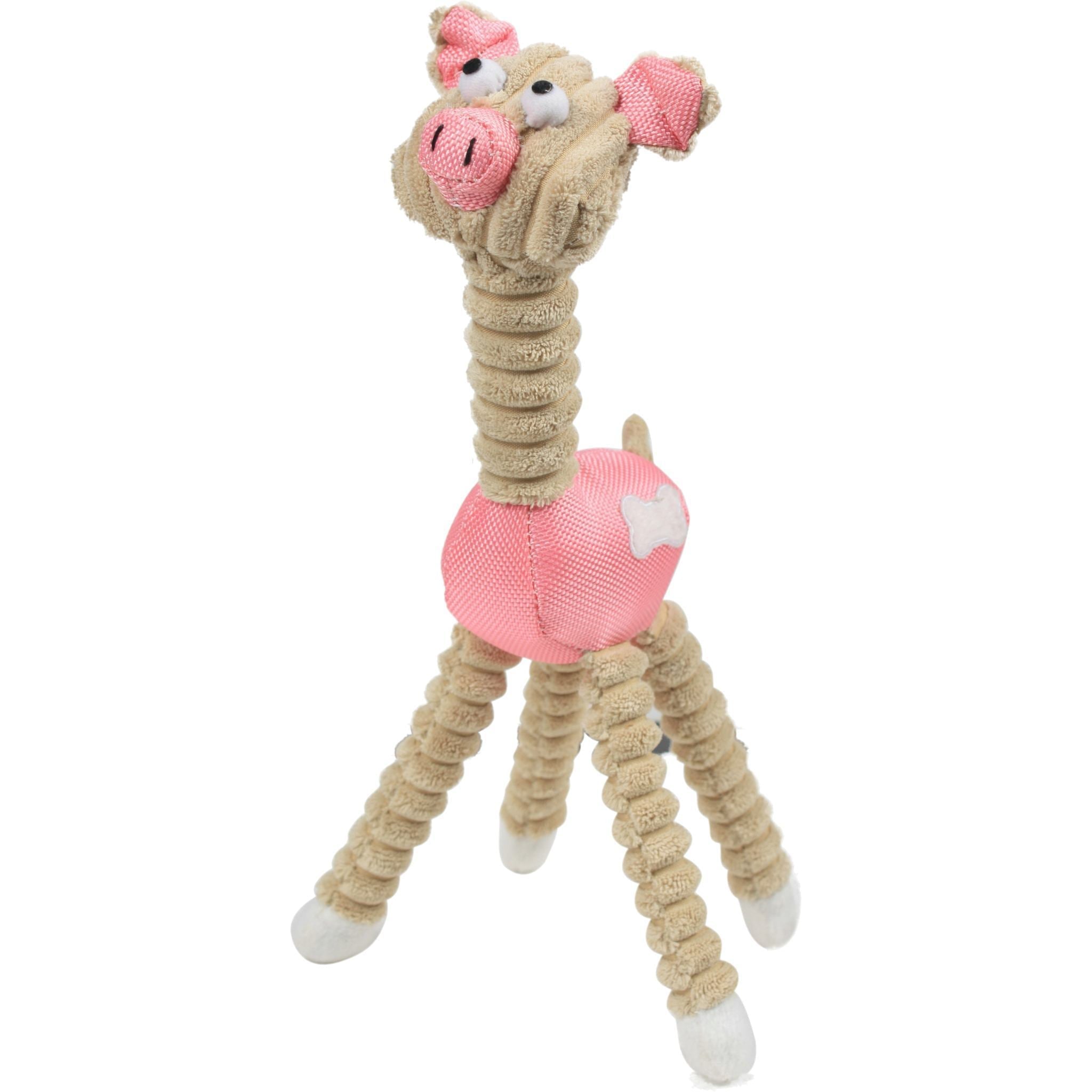 Giraffe Cow Jute Rope Squeak Chew Dog Toy
