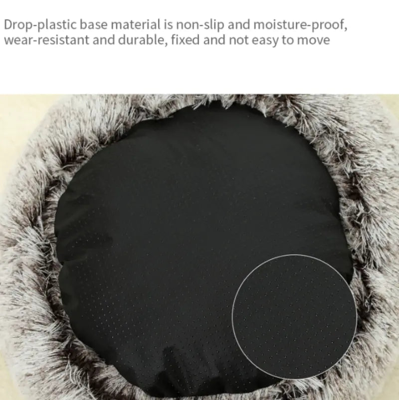 Plush Self-Warming Pet Bed – Cozy Dog & Cat Bed