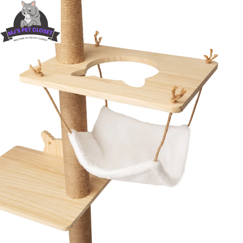 7-Piece Wall-Mounted Cat Climbing Tower