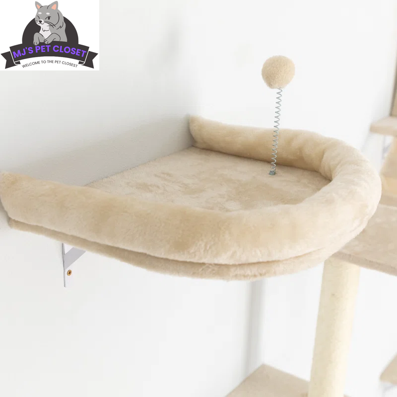 7-Piece Wall-Mounted Cat Climbing Tower