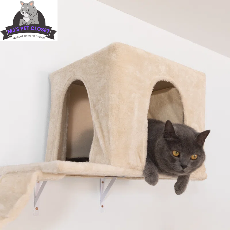 7-Piece Wall-Mounted Cat Climbing Tower